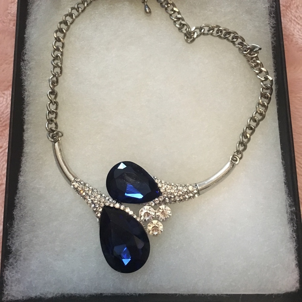 Sapphire drop necklace